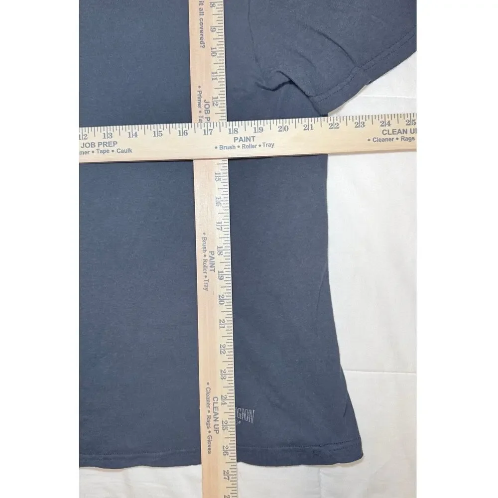 True Religion Mens XL Slate Blue Graphic T Shirt Cotton Crewneck Tee